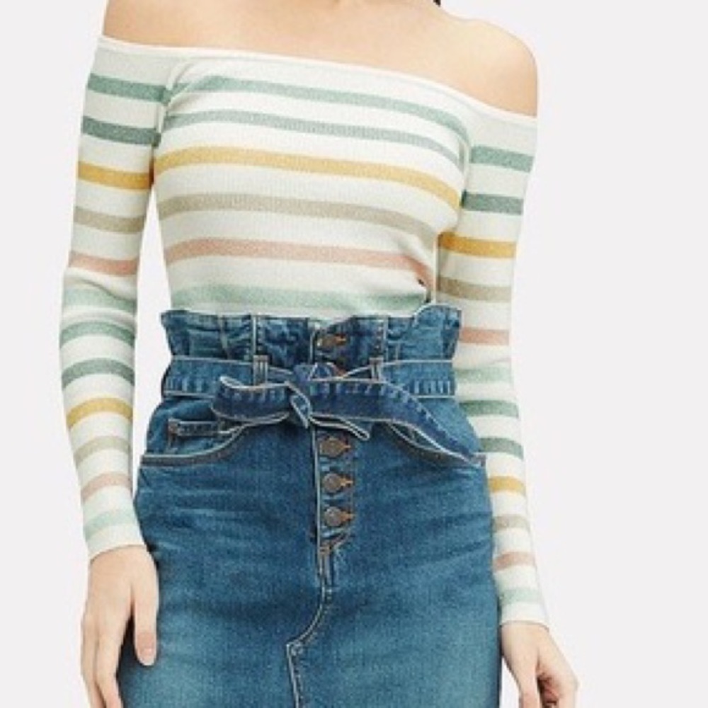 Ronny Kobo Robbie Striped Knit Top